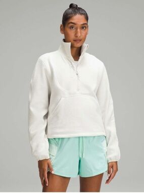 Lululemon Women's Fleece + Ripstop Hiking Pullover in Bone